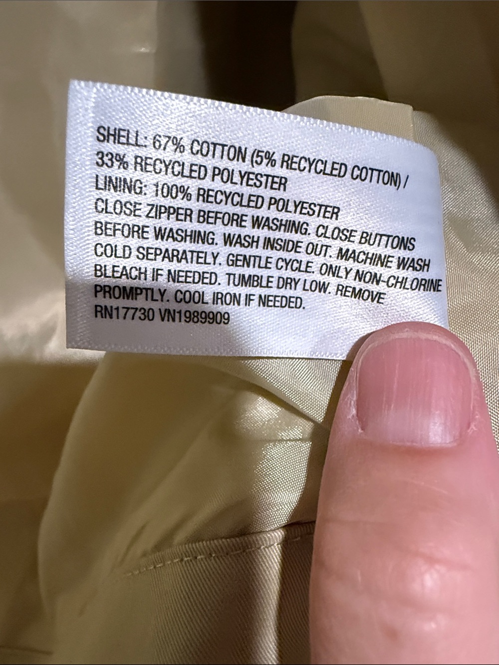a new day Light Tan Anorak Coat with Snap Front - Picture 7 of 9